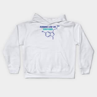 I'm Running Low On Serotonin Blue Kids Hoodie